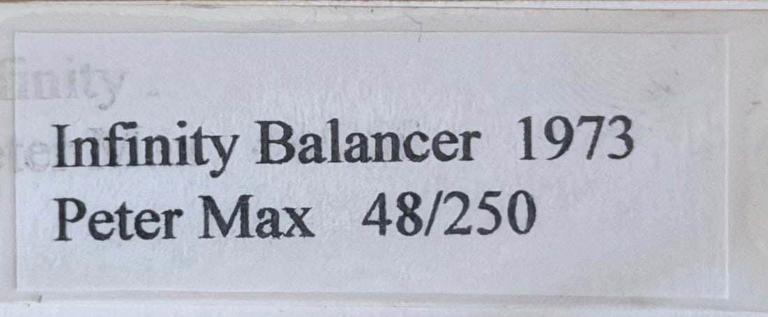 Peter Max L/E Lithograph Infinity Balancer, 1973 - 4