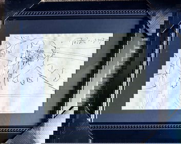 Attributed Peter Max Pen & Ink Drawing Wizard, c.1970s