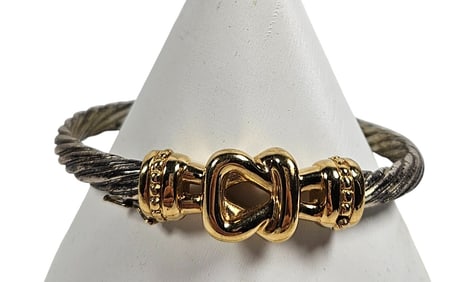 Alwand Vahan Sterling & 14k Yellow Gold Cable Bracelet