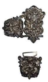 Art Nouveau William B. Kerr Sterling Silver Belt Buckle