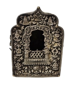 Antique Silver & Copper Tibetan Ghau Prayer Box