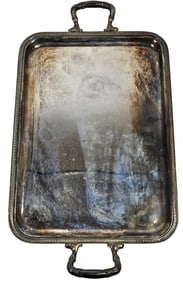 Vintage Italian Boggiali 800 Silver Two Handled Tray