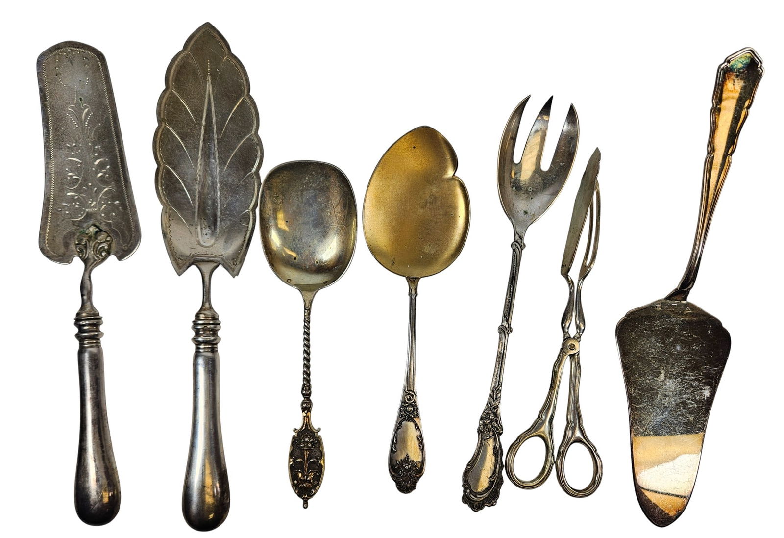 Lot of (6) Continental Silver Serving Pieces (1 of 9)