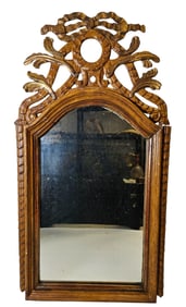 18/19 Century Carved Wood & Gesso Mirror