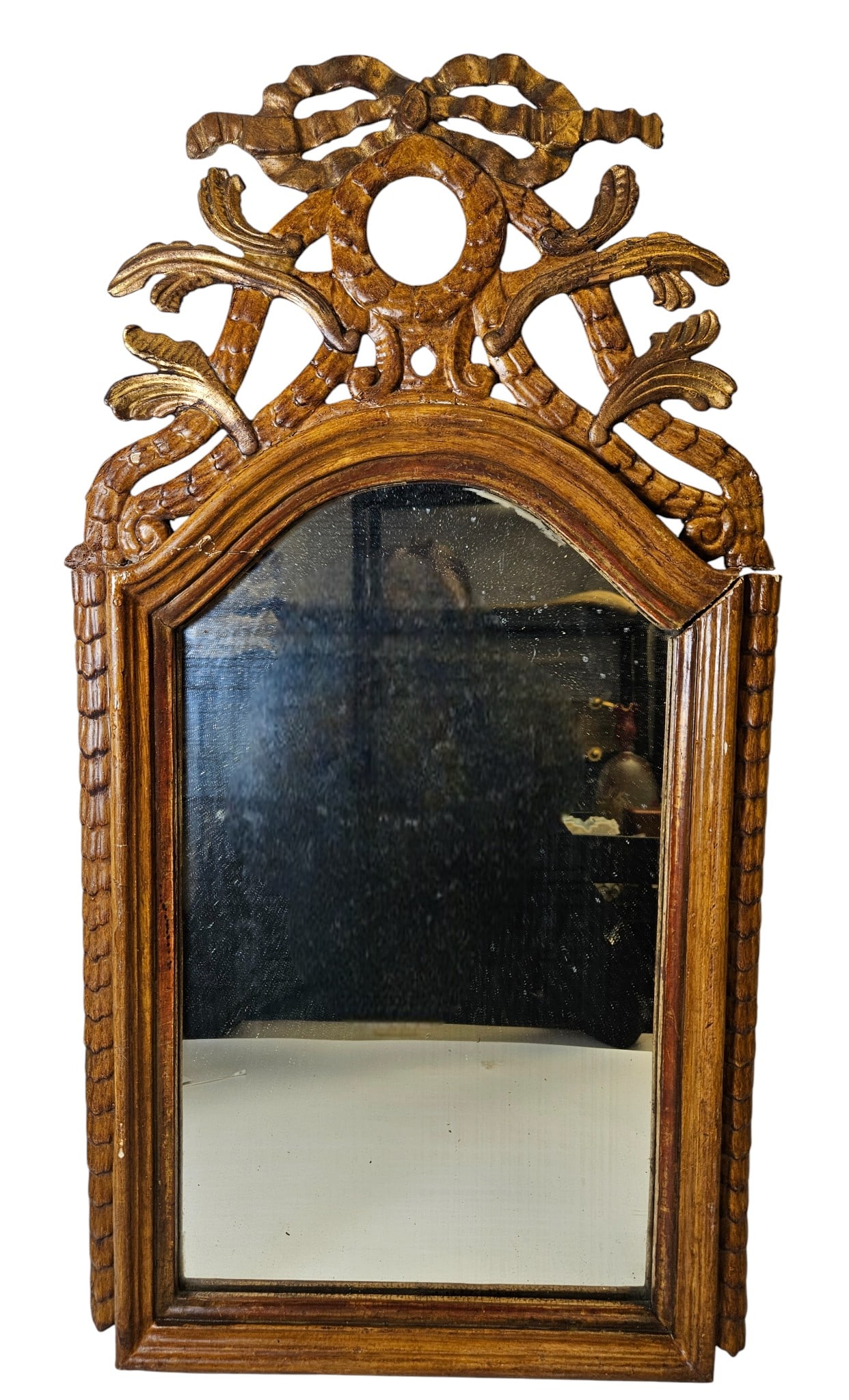 18/19 Century Carved Wood & Gesso Mirror (1 of 5)