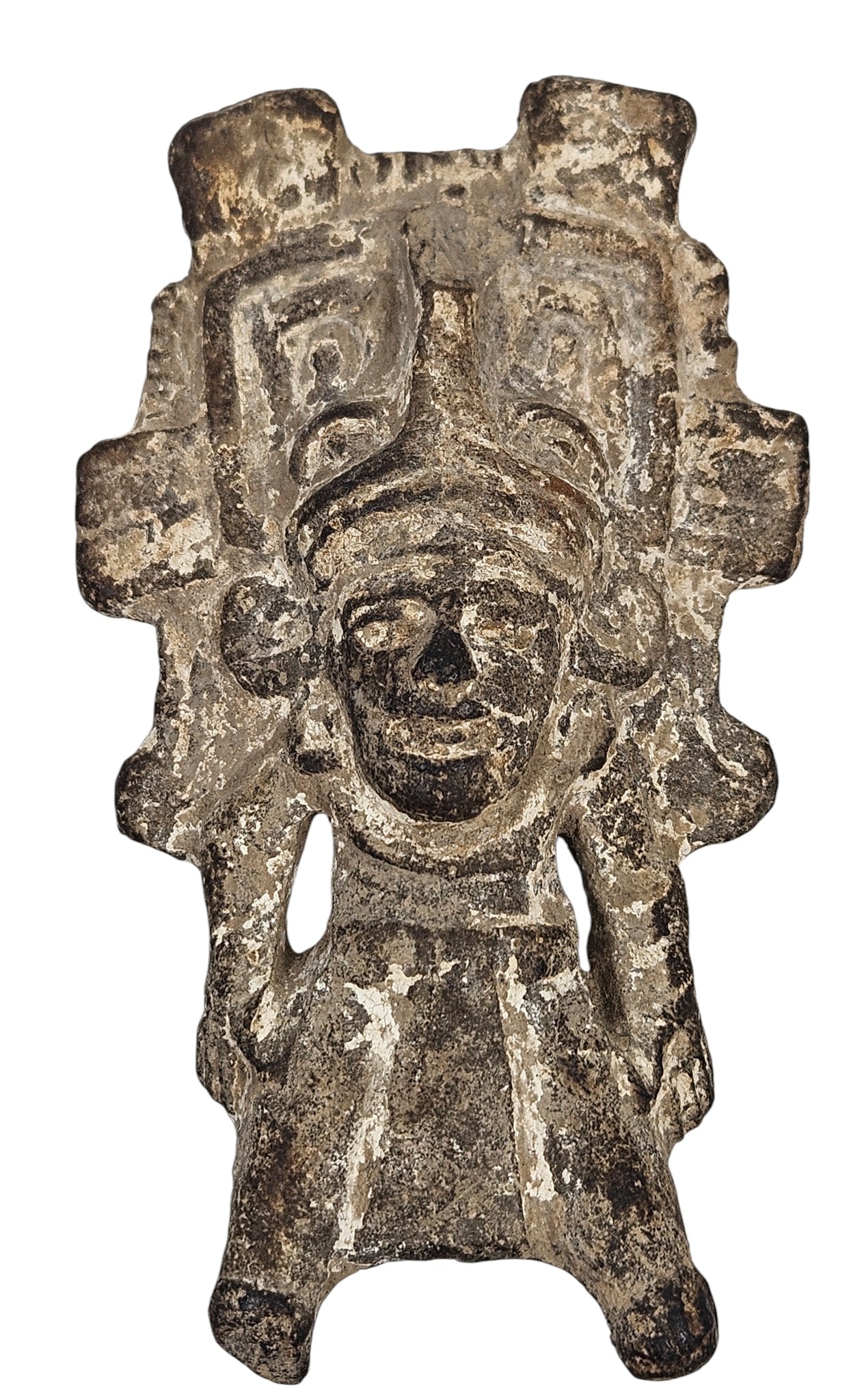 Pre Columbian Zapotec Pottery Figure: Back stand is broken, otherwise in good overall condition. Measures 4.5 inches long x 2.75 inches wide. Please see photos.