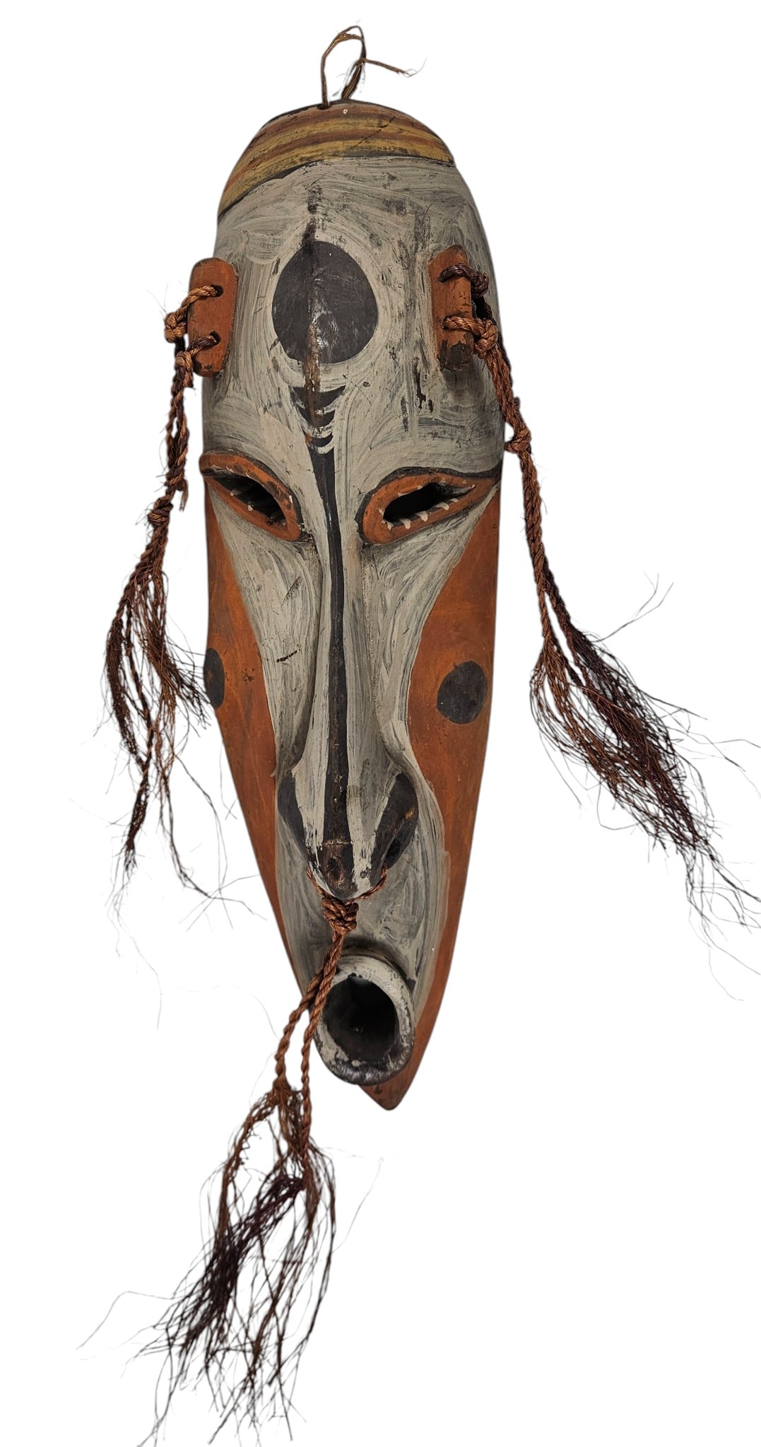 Papau New Guinea Hand Carved Wood Canoe Prow Spirit Mask (1 of 7)