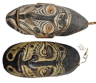(2) Papau New Guinea Mid Sepik Masks