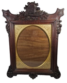 19th Century Black Forest Carved Walnut Frame