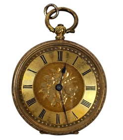 19th Century 14k Yellow Gold Pocket Watch