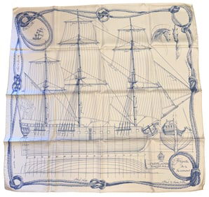 Hermes Cheval De Mer Silk Scarf in Original Box Christian Renonciat