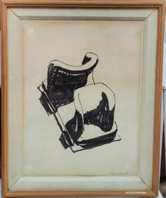Don David Marker & Ink Abstract Seat Illustration, 1972