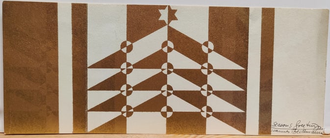 Hannes Beckmann Hand Pulled Screen Print Xmas Card