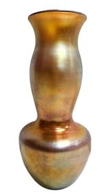 Signed Steuben Gold Aurene Vase
