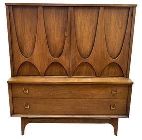 Mid Century Broyhill Brasilia Walnut High Chest