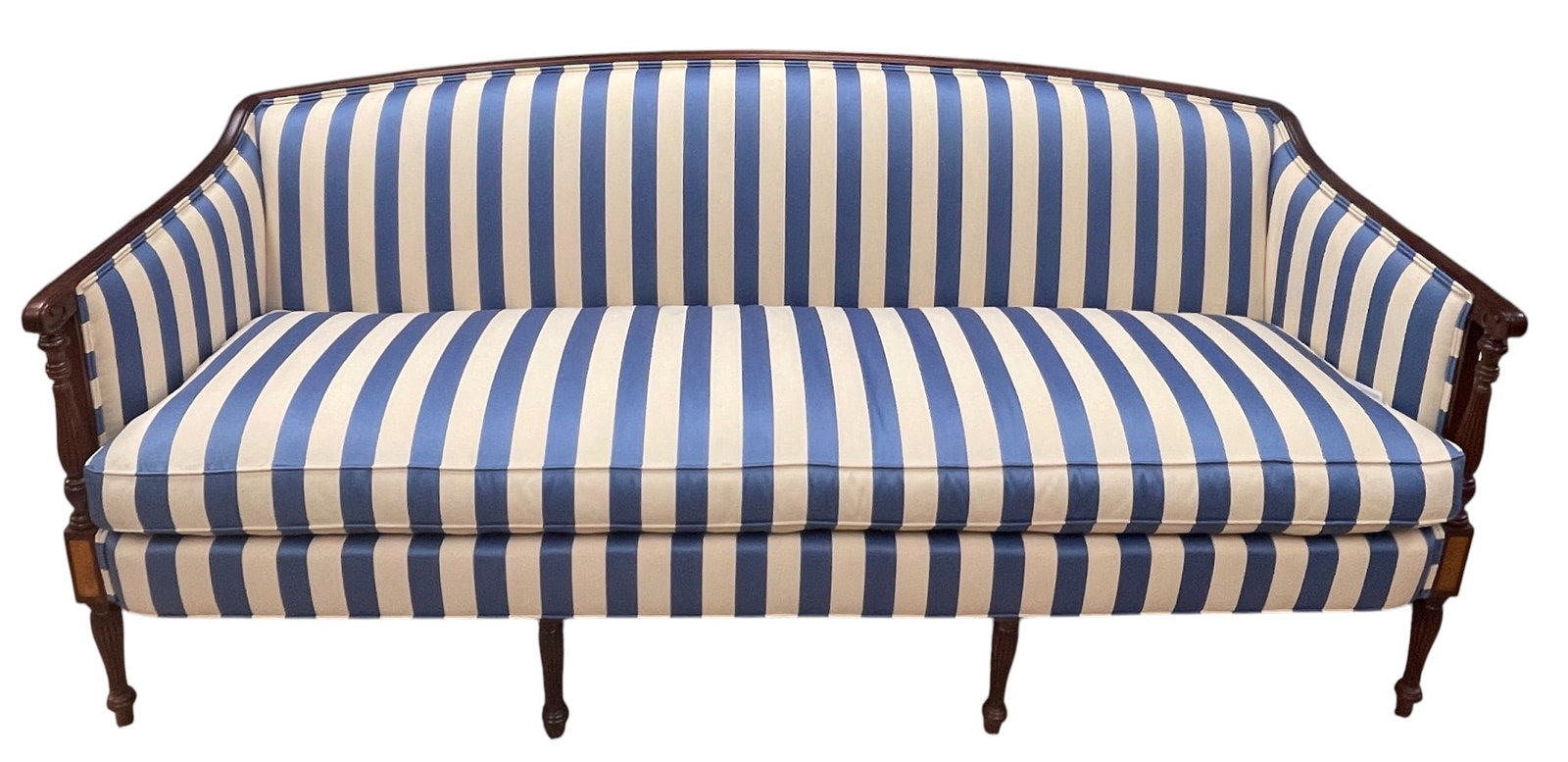 Federal Sheraton Style Mahogany Striped Sofa Hickory Chair Co. (1 of 6)