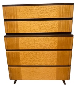 Eliel Saarinen for Rway Mid Century Modern Mixed Wood High Chest