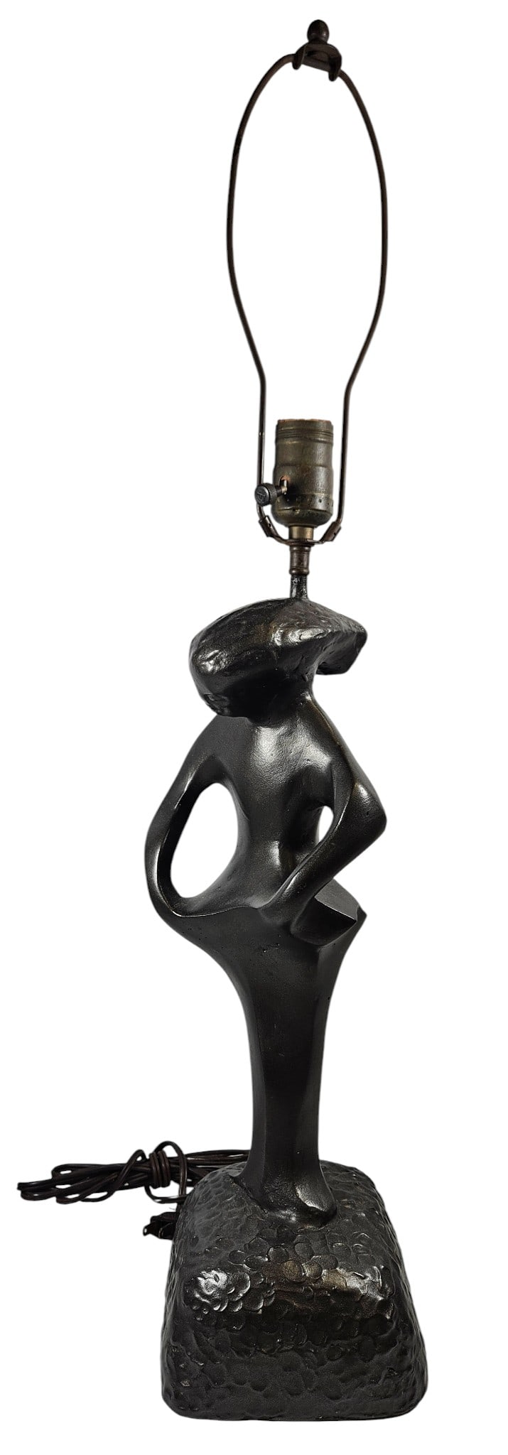 Mid Century Modernist Abstract Cast Figural Lamp (1 of 5)