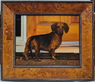 Laura Cassidy O/B Portrait of a Puppy Dachshund