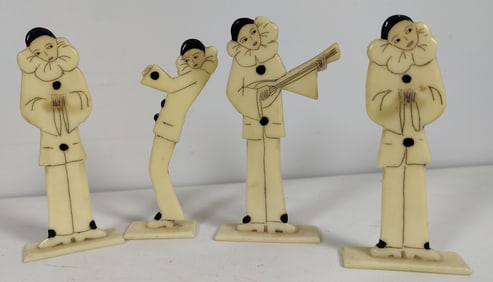 4 French Galalith Vintage Butler & Wilson Entertainers