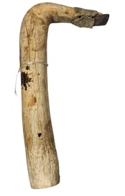 c1870 Native American Plains Elk Horn Hide Scraper with Orignial Metal End