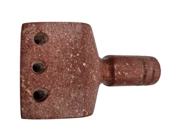 Vintage Native American Lakota Red Catlinite Pipe Little Feather