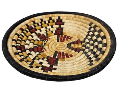 Vintage Native American Hopi Adeline Lomayestewa Coil Plaque Shalako