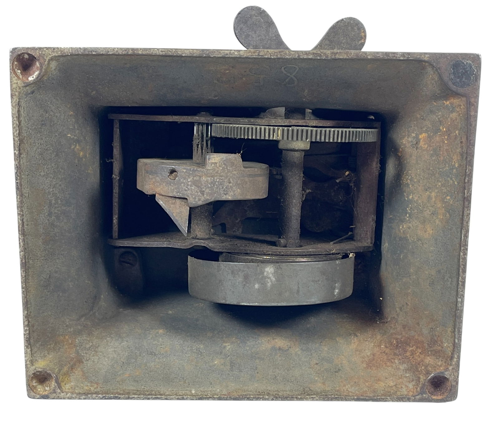 Key Wound Mechanical Clock Work Cigar Cutter - 6