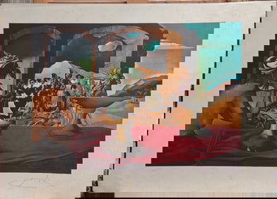 Salvador Dali Lithograph Slave Market w/ Bust Voltaire