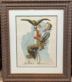 Norman Rockwell A.P. Lithograph Titled Gilding The Eagle