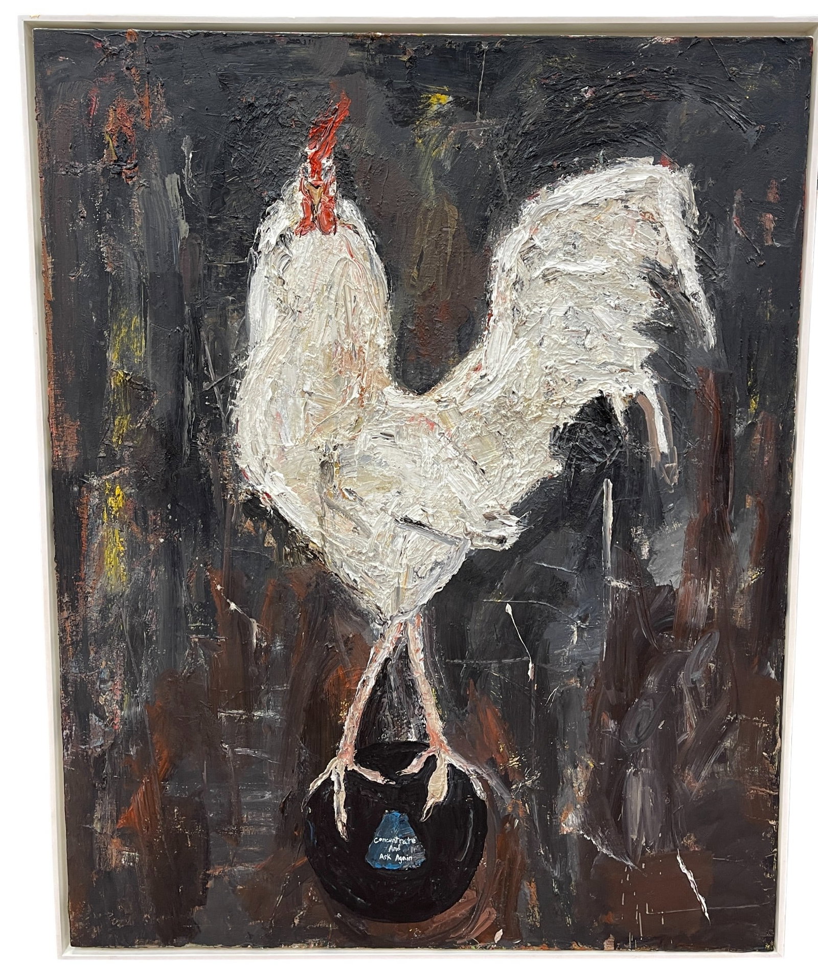 Large Mark Milloff O/C Abstract Rooster & Magic 8 Ball (1 of 6)