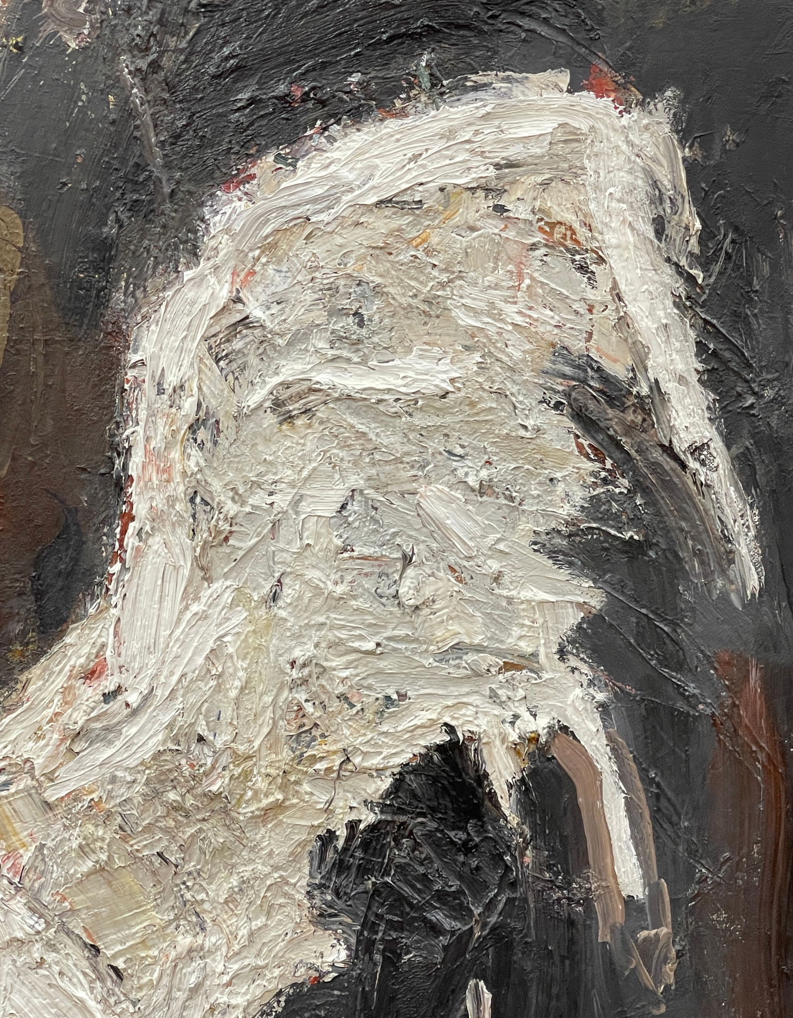 Large Mark Milloff O/C Abstract Rooster & Magic 8 Ball - 3