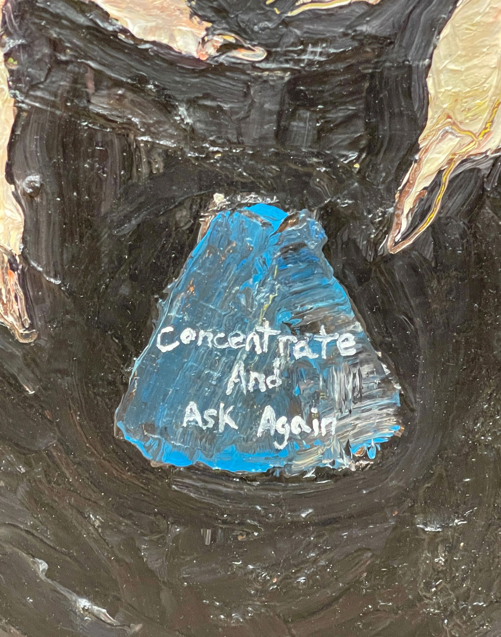 Large Mark Milloff O/C Abstract Rooster & Magic 8 Ball - 4