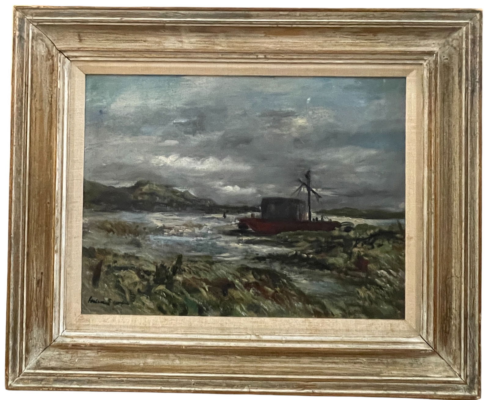 Helen Sawyer O/B Painting Tug Boat on Sarasota Harbor (1 of 6)