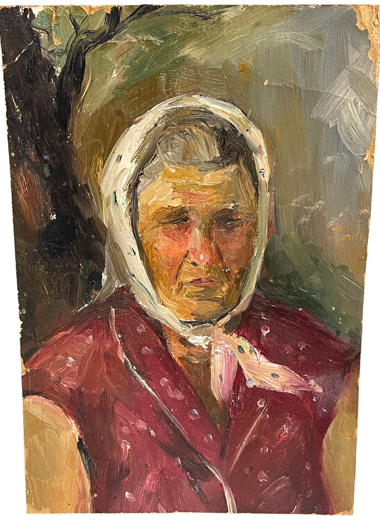 Viktor Shkurinsky O/B Portrait Titled Grandma, c. 1930 (1 of 3)