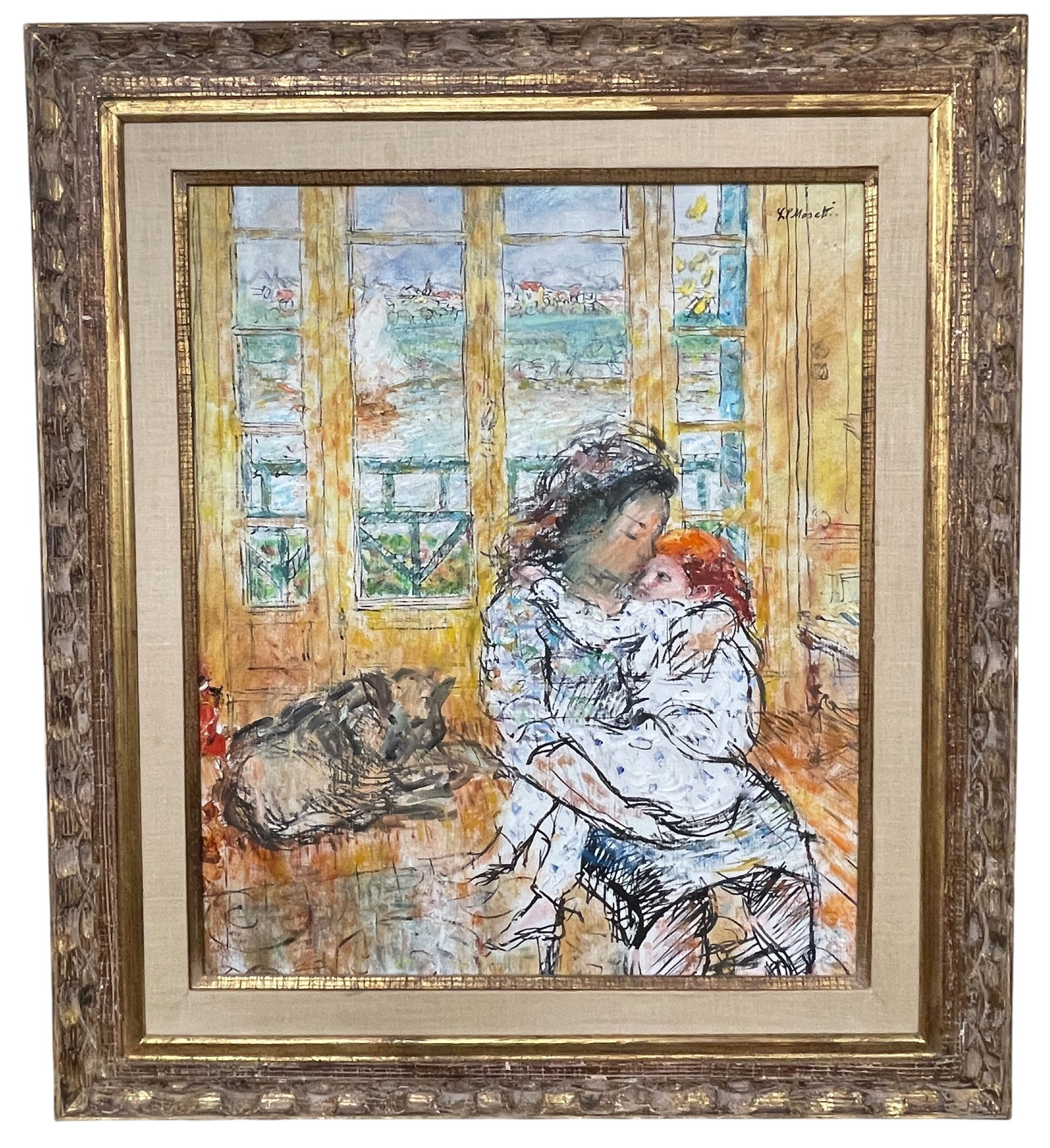 L P Moretti O/C Mother & Child w/ The Family Dog (1 of 5)
