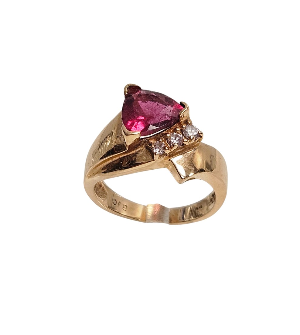 Vintage 14k Yellow Gold Diamond & Ruby Ring size 6 (1 of 4)