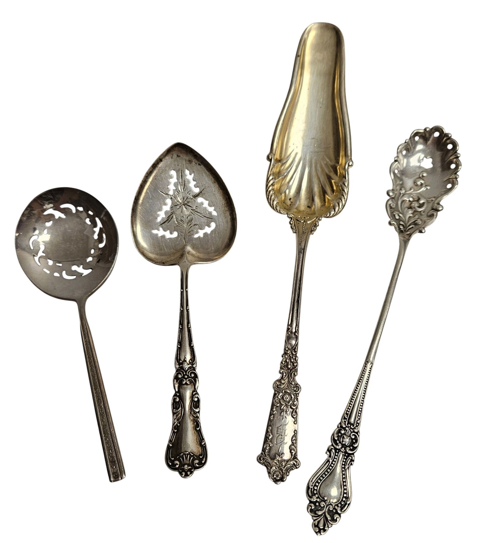 Lot of (4) Sterling Silver Serving Spoons (1 of 9)