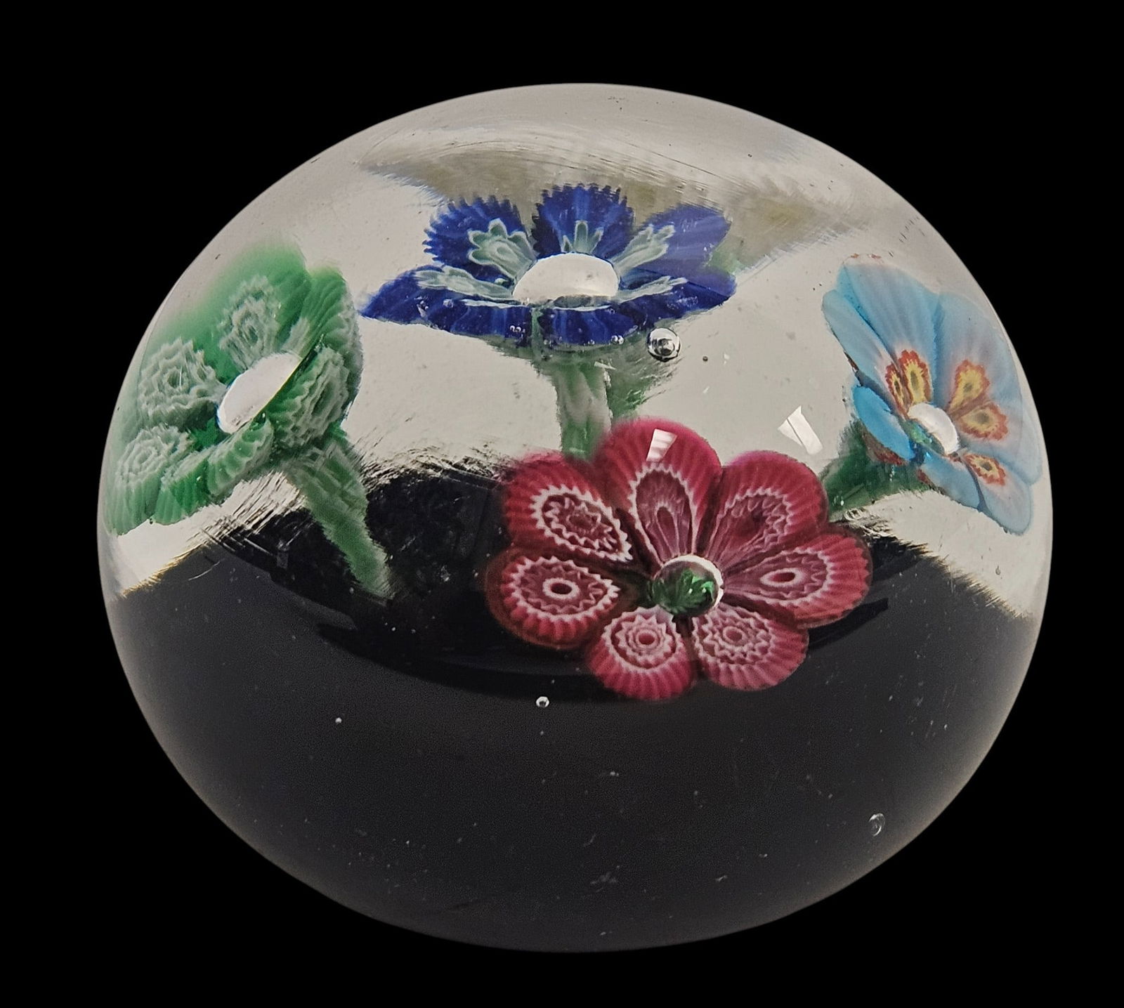 Baccarat Floral Cane Paperweight (1 of 4)