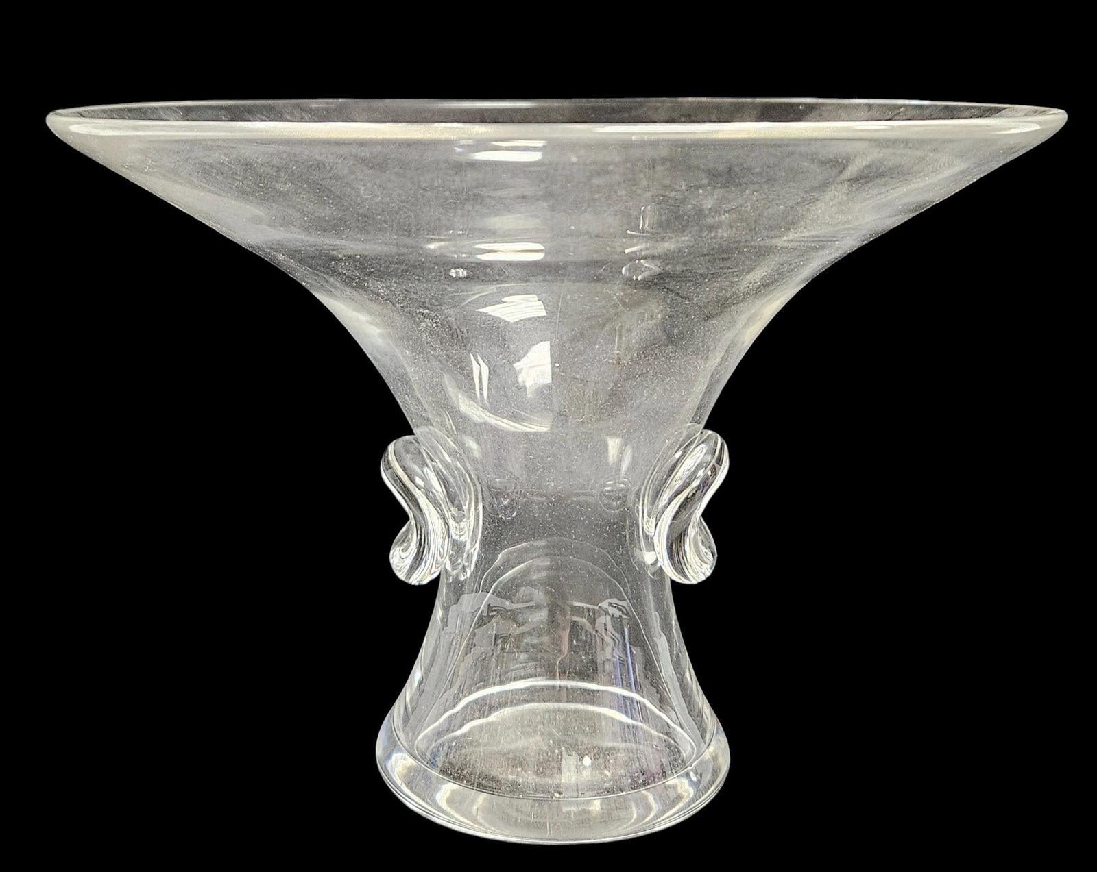 Steuben Mid Century Art Glass Thumbprint Pinch Vase George Thompson (1 of 5)