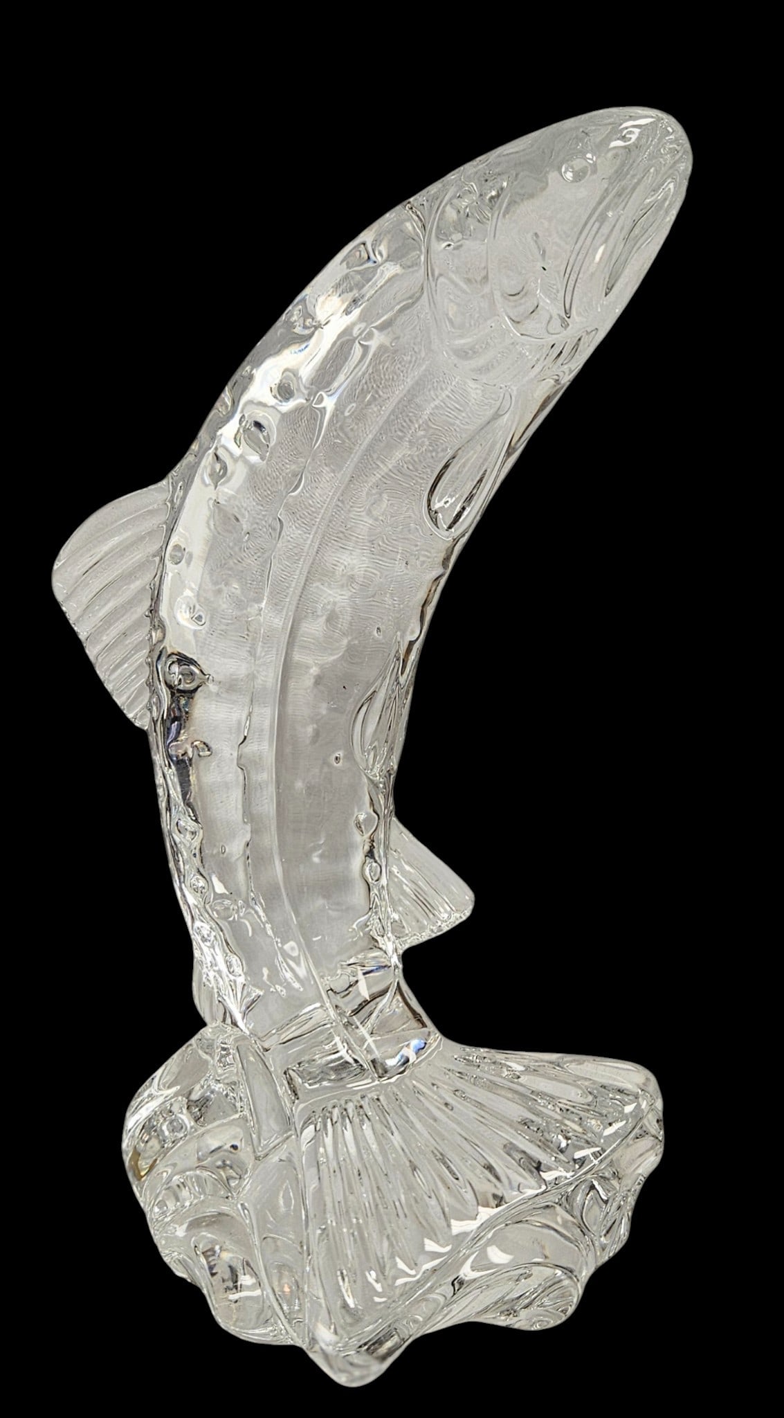 Vintage Waterford Jumping Salmon Crystal Sculpture (1 of 6)
