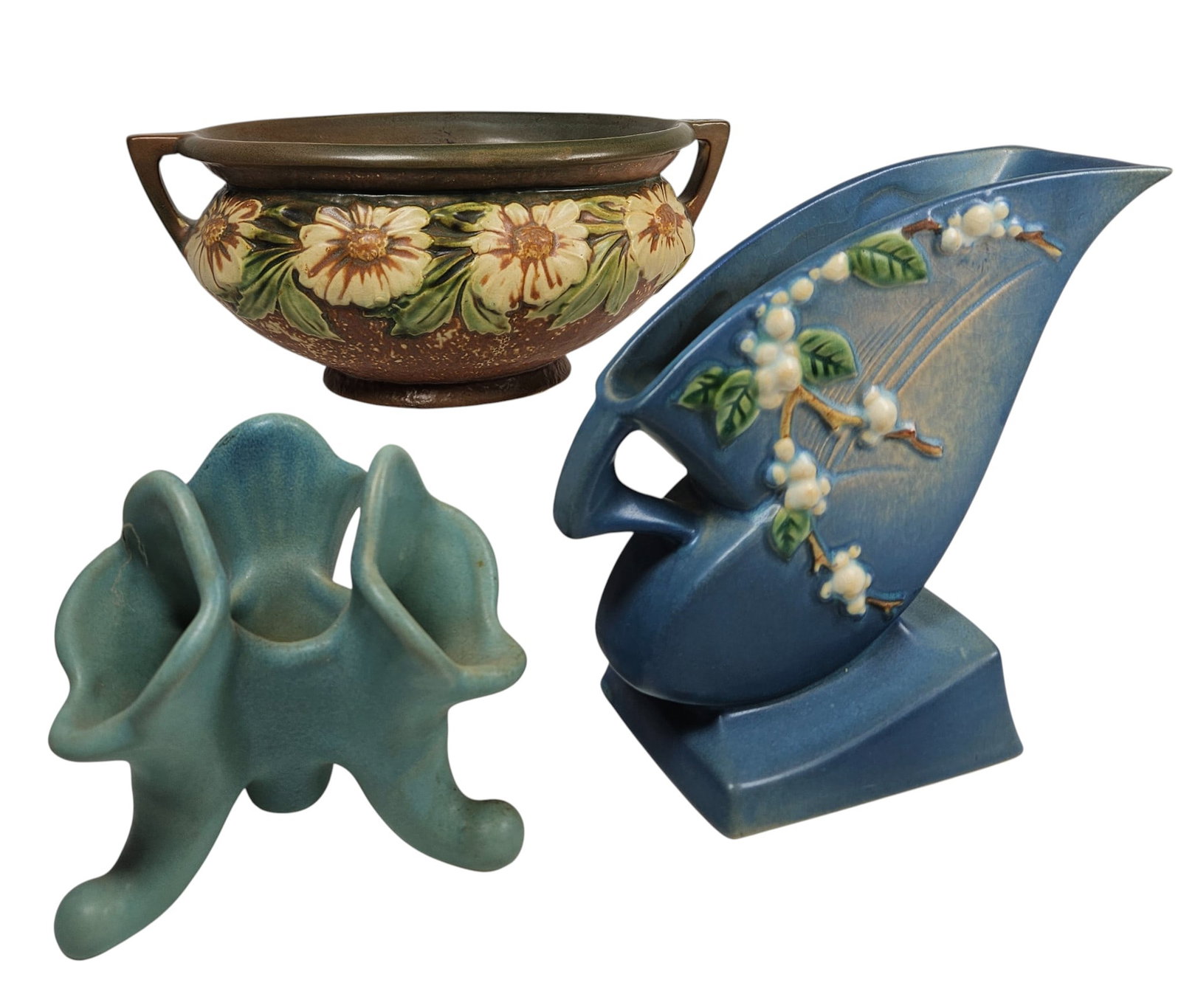 Lot of (3) Art Pottery Pieces Roseville & Van Briggle (1 of 12)