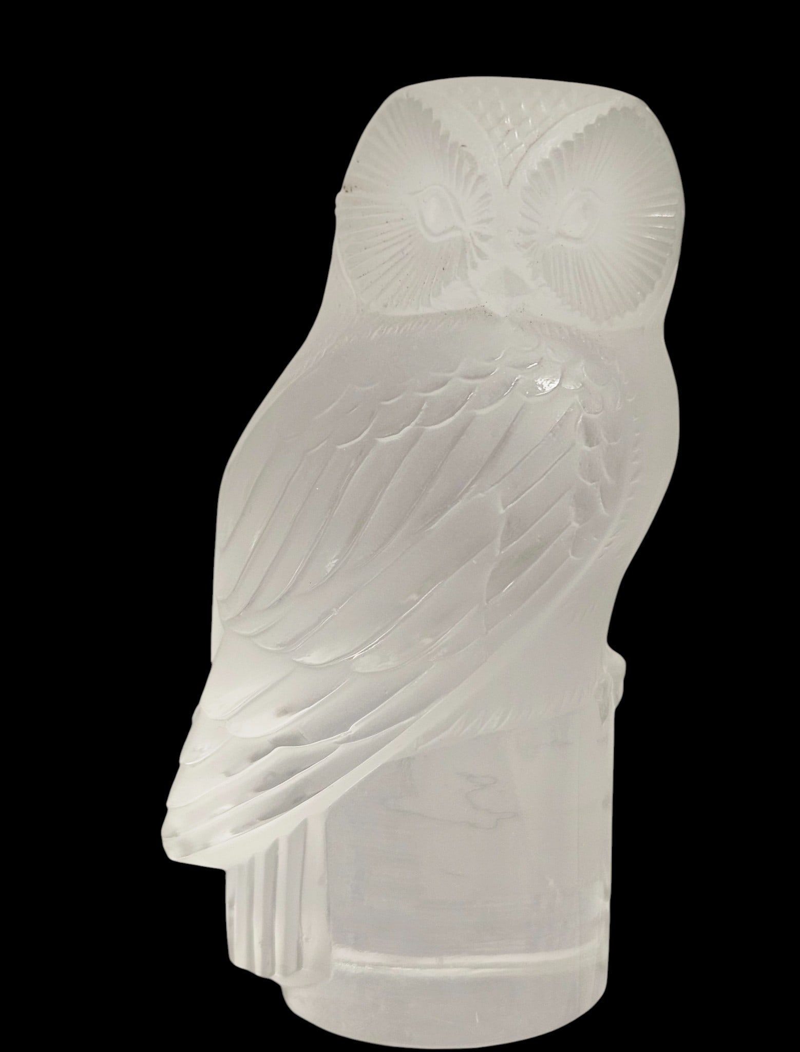 Lalique Crystal Owl Paperweight (1 of 6)