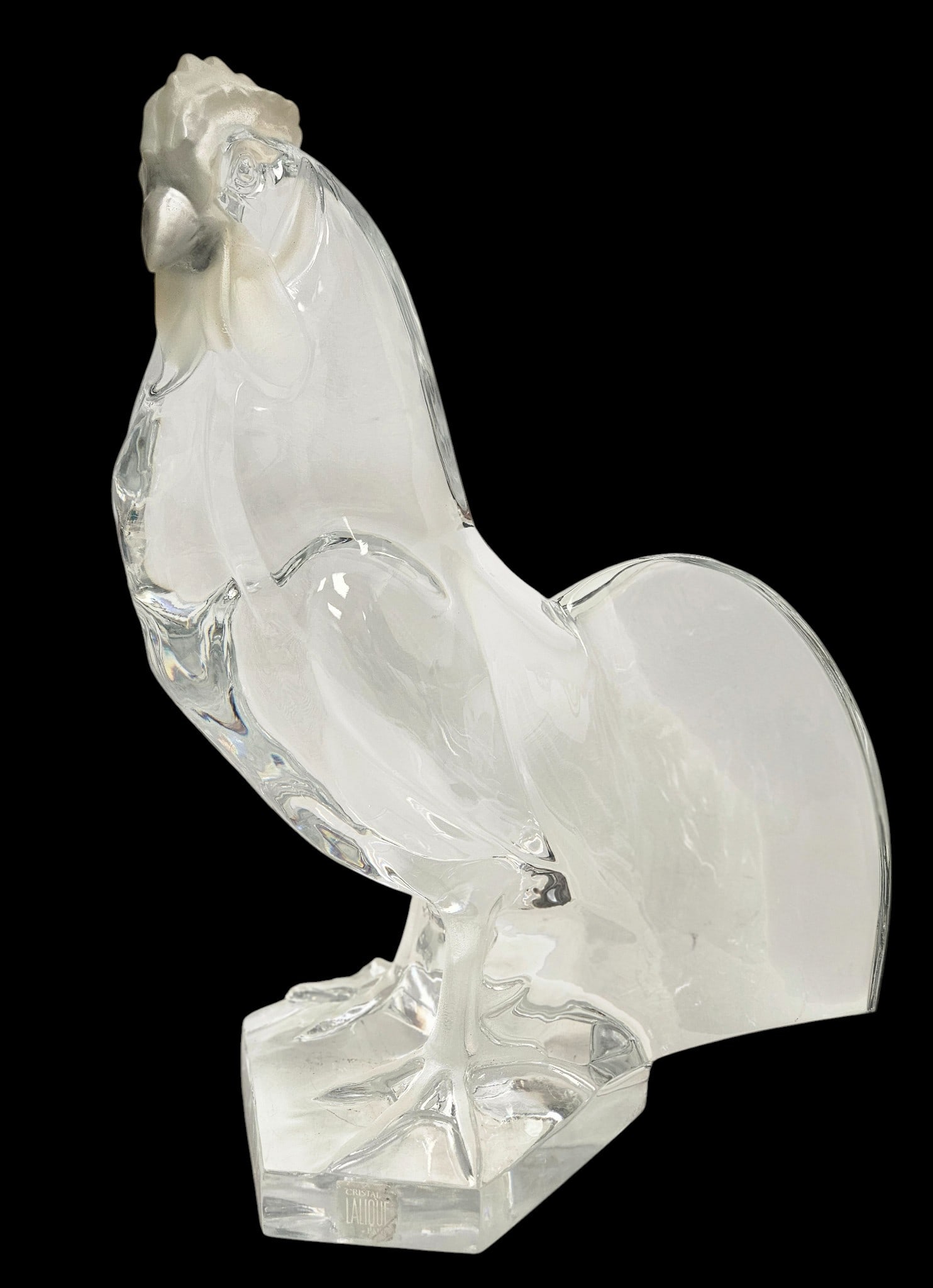 Large Marc Lalique Crystal Rooster (1 of 8)