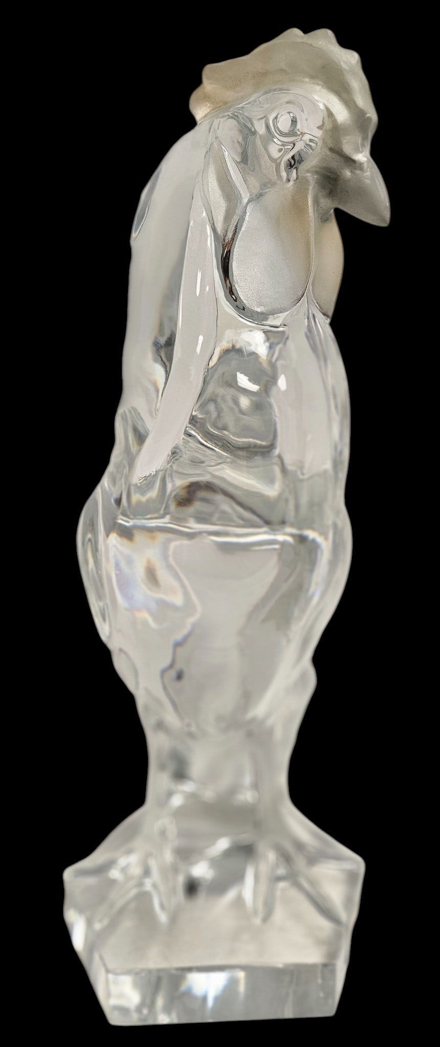 Large Marc Lalique Crystal Rooster - 2