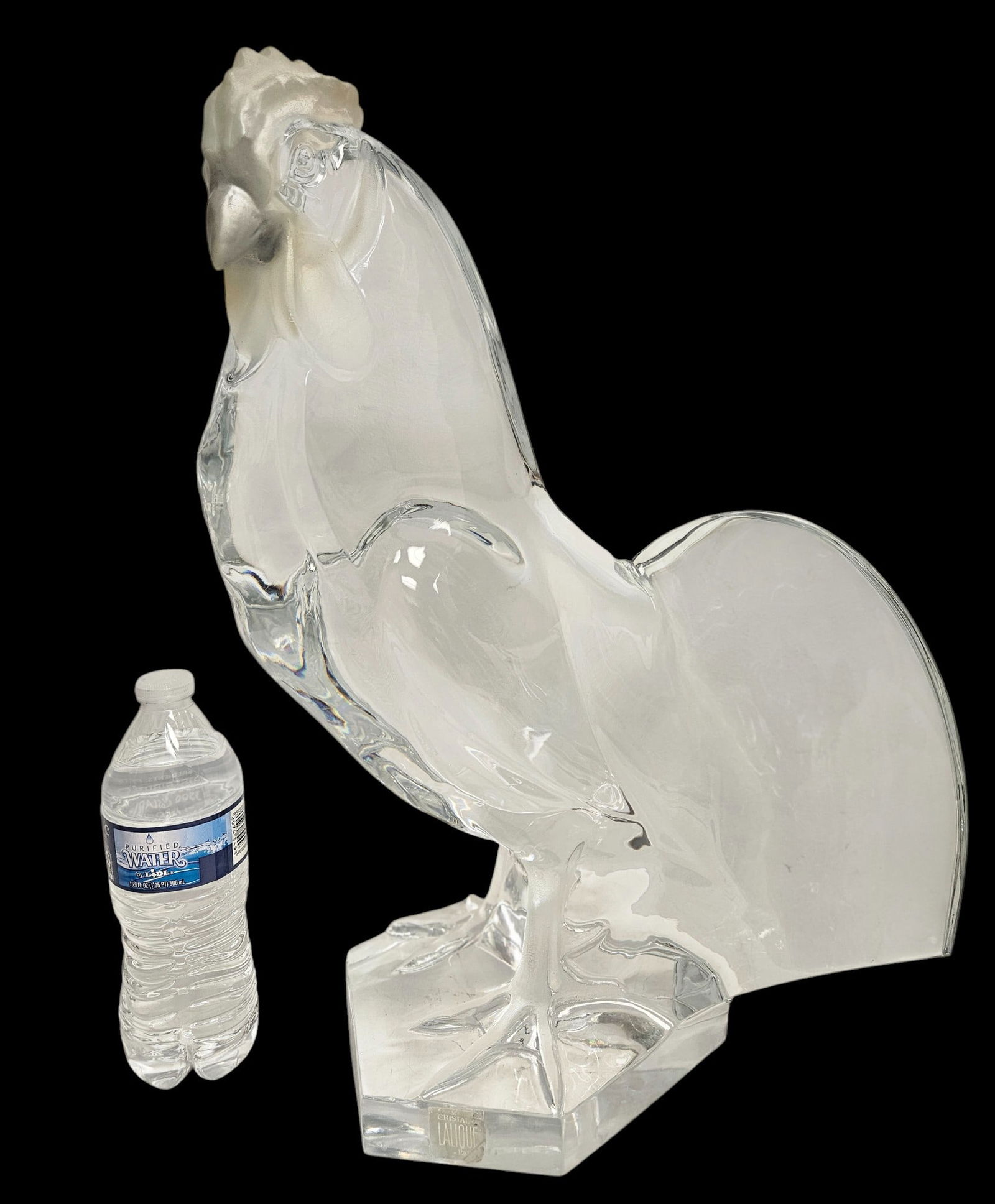 Large Marc Lalique Crystal Rooster - 8