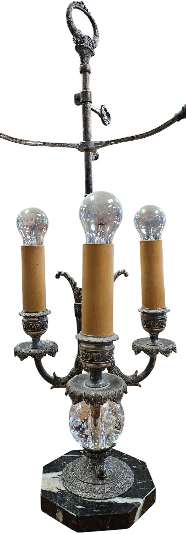 Pairpoint Reverse Painted 3 Arm Control Bubble Lamp - 3