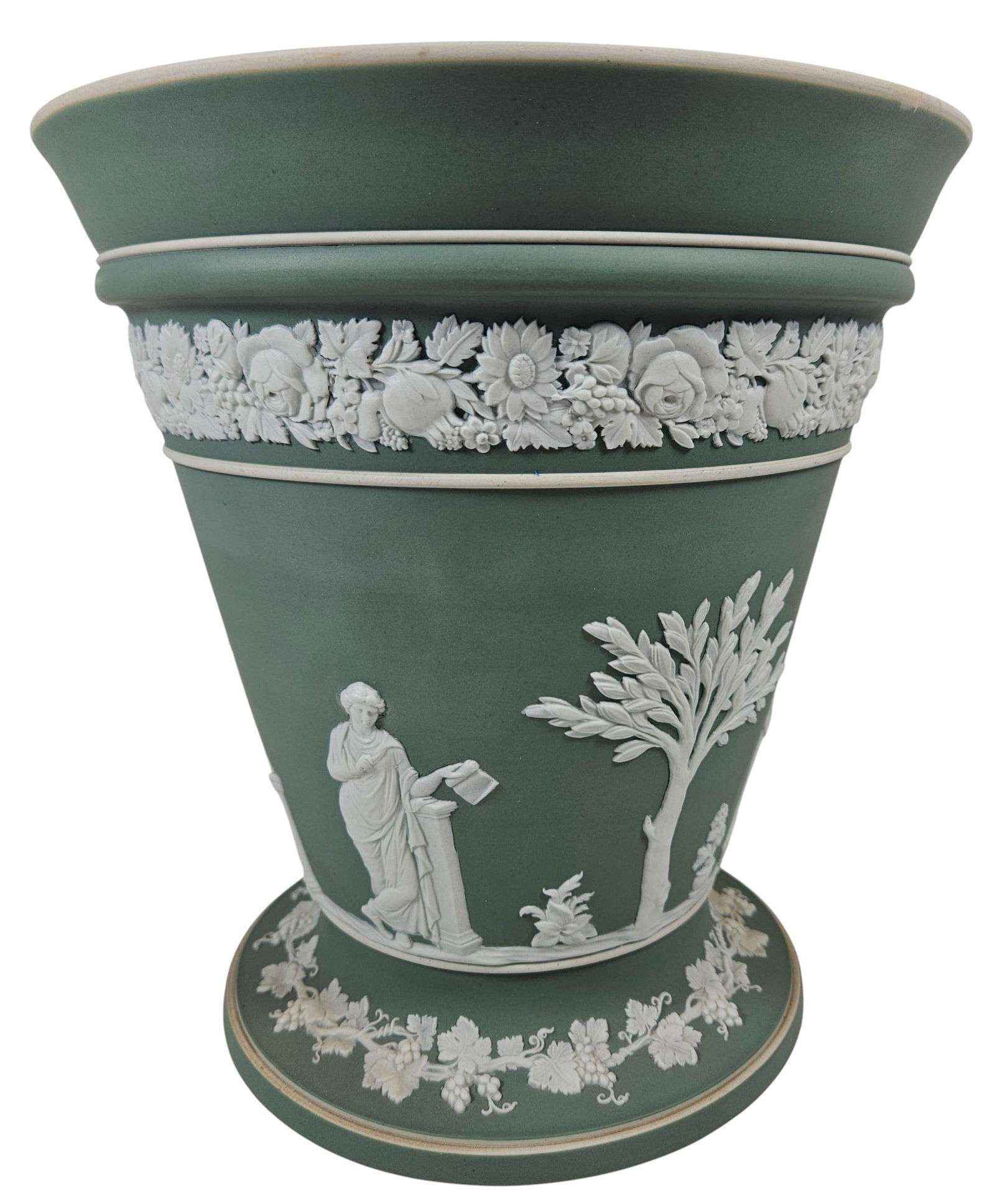 c1930 Large Wedgwood Jasperware Vase with Frog - 3