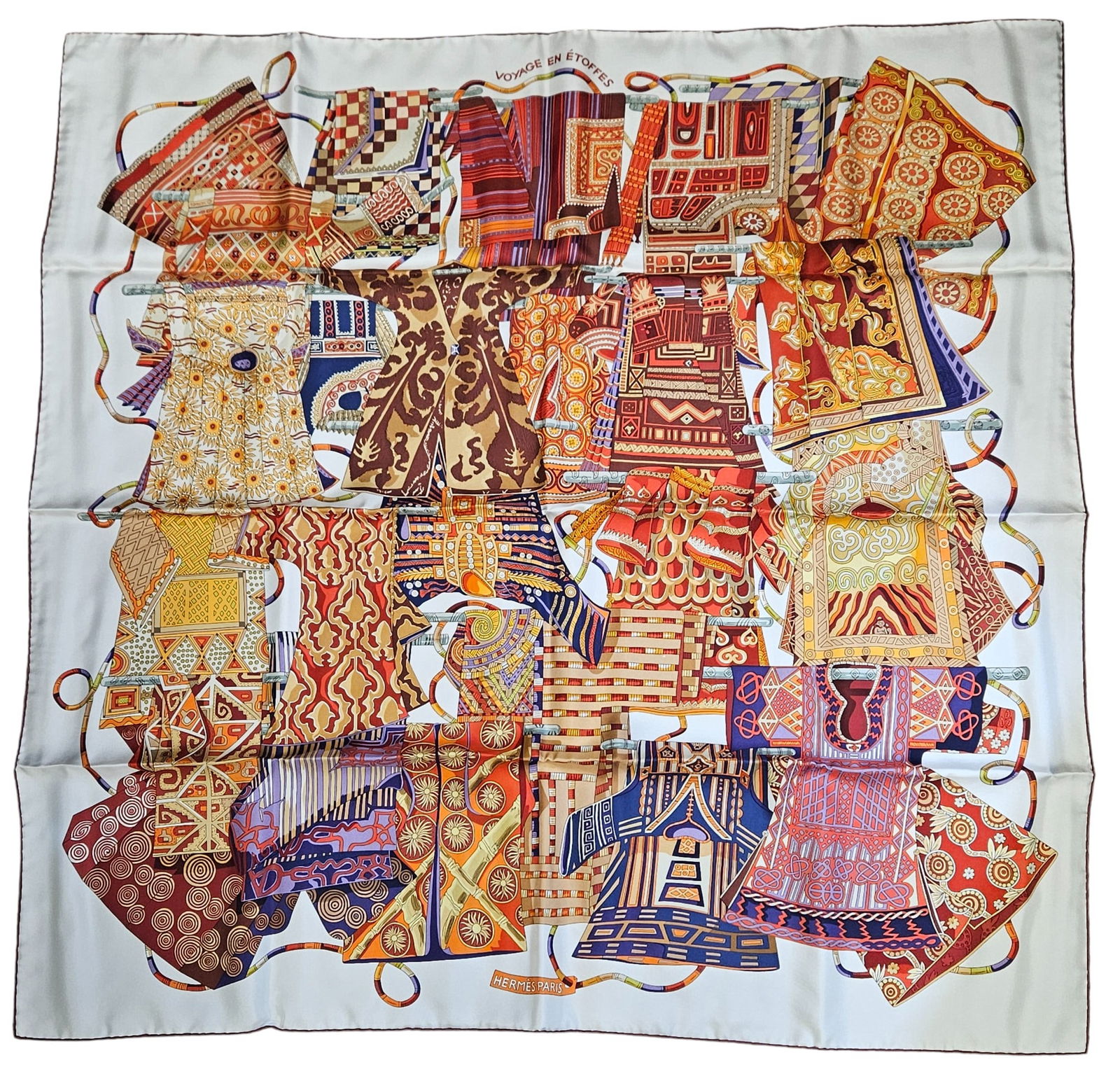 New in Box Hermes Au Coeur De La Vie Silk Scarf Aline Honoré (1 of 8)