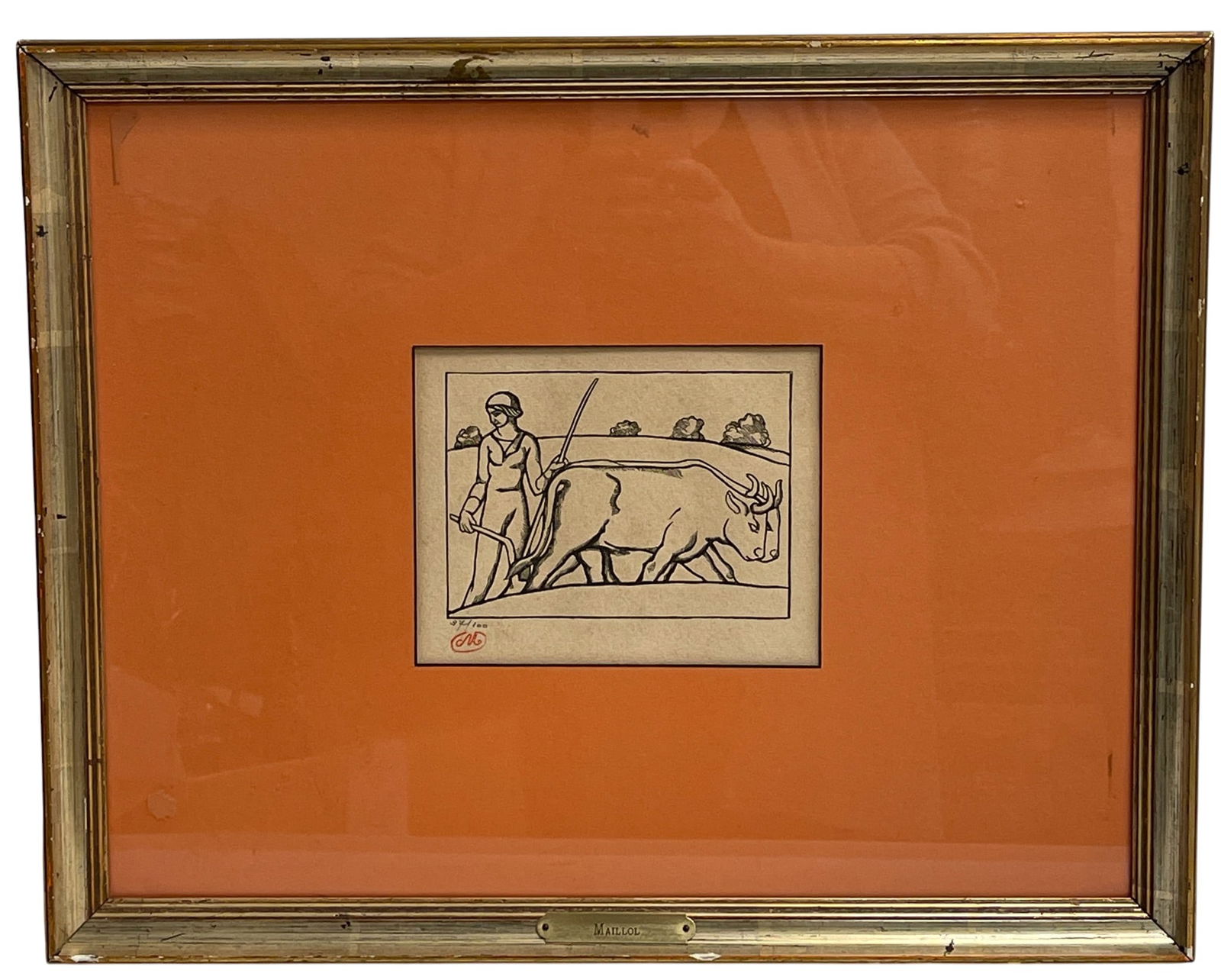 Aristide Maillol L/E Woodcut From Georgics Of Virgil Series: After Aristide Maillol (France, 1861 - 1944) woodcut from the "Georgics of Virgil" series, c. 1930s. Published and printed by Philippe Gonin in an edition of 100. Pencil numbered 37/100 and imprint